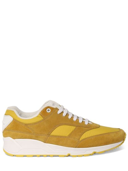 Sneakersy skórzane Saint Laurent żółte