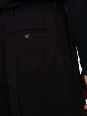 Spodnie klasyczne relaxed fit Balenciaga czarne