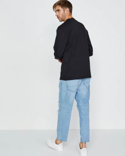 Tricou cu mânecă lungă Versace Jeans Couture negru