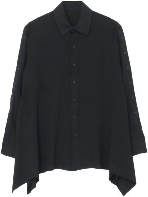 Chemise à boutons asymétrique Yohji Yamamoto noir