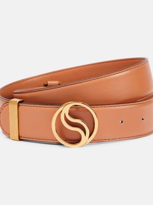 Cinturón de cuero de cuero sintético Stella Mccartney dorado
