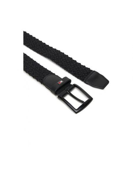 Cinturón con trenzado Tommy Hilfiger negro