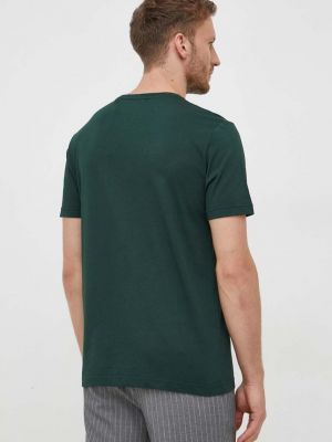 Памучна тениска с дълъг ръкав с апликация Gant зелено