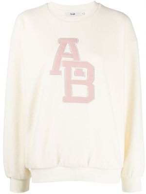 Brodert sweatshirt B+ab hvit