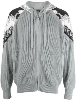 Kapučdžemperis ar apdruku Versace pelēks
