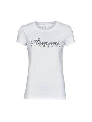 Tričko s krátkými rukávy Armani Exchange bílé