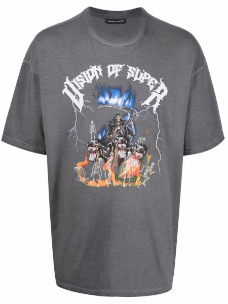 Camiseta con estampado Vision Of Super gris