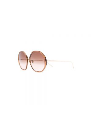 Okulary przeciwsłoneczne Linda Farrow brązowe