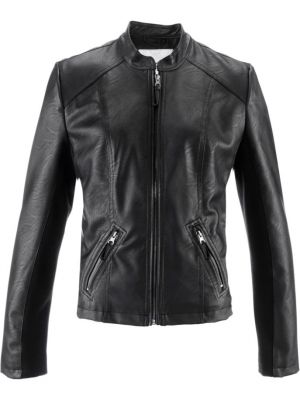 Легкая куртка из искусственной кожи Bpc Bonprix Collection черная