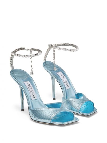 Kožené sandály Jimmy Choo modré
