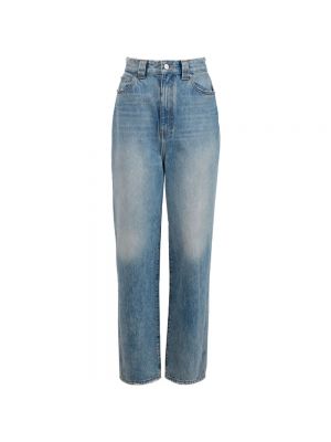 Distressed straight jeans Khaite blau