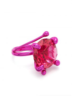 Krištáľový prsteň Hugo Kreit ružová