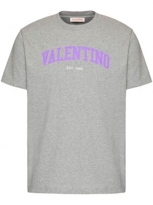 T-shirt con stampa Valentino Garavani grigio