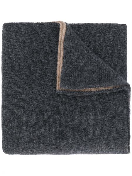 Плетен кашмирен шал Dell'oglio сиво