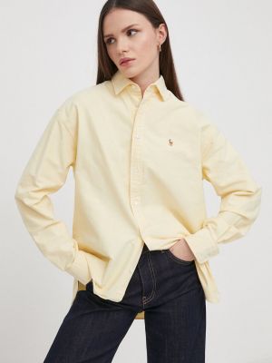 Żółta koszula bawełniana relaxed fit Polo Ralph Lauren