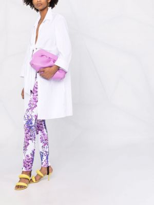 Leggings à fleurs Dolce & Gabbana violet