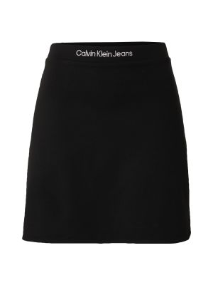 Φούστα τζιν Calvin Klein Jeans μαύρο