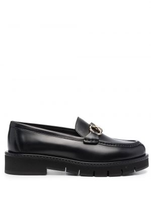 Loafers i läder Ferragamo svart