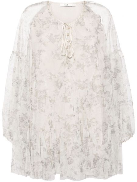 Ίσιο φόρεμα με διαφανεια B+ab λευκό