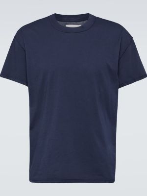 Βαμβακερή μπλούζα από ζέρσεϋ Les Tien μπλε