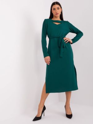 Koktejlové šaty Fashionhunters zelené