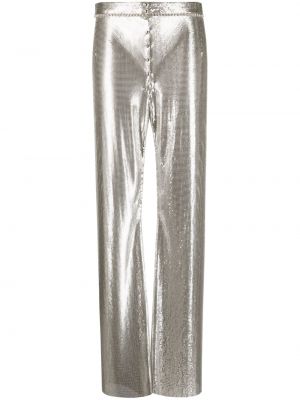 Egyenes szárú nadrág Paco Rabanne - ezüst