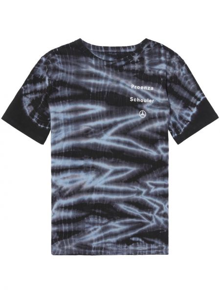 Тениска с tie-dye ефект Proenza Schouler синьо