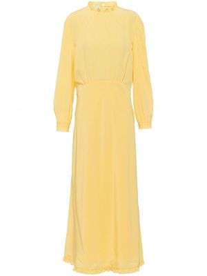 Μάξι φόρεμα Miu Miu κίτρινο