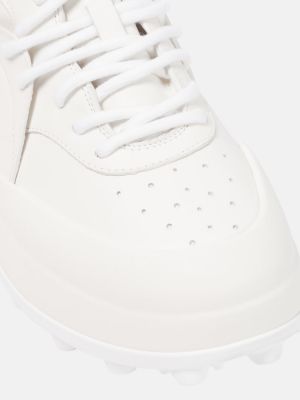 Δερμάτινα sneakers Jil Sander λευκό