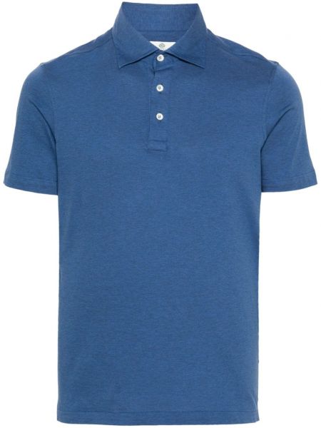 Памучна поло тениска от джърси Borrelli синьо