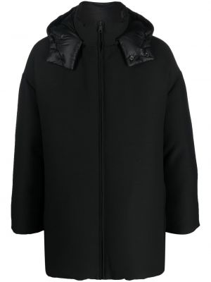 Παλτό με φερμουάρ με κουκούλα Valentino Garavani μαύρο