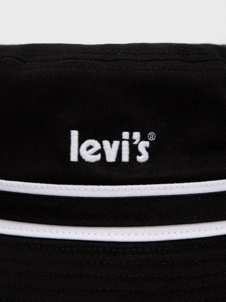 Bombažni klobuk Levi's® črna