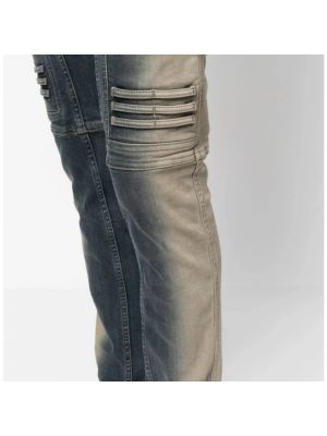 Jeansy skinny z perełkami slim fit Rick Owens niebieskie