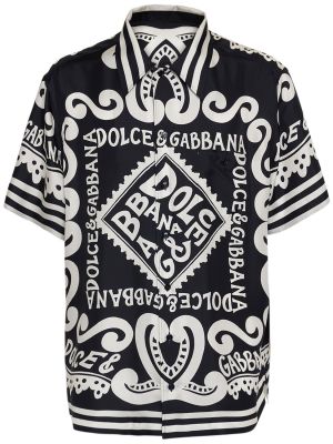 Svilena košulja Dolce & Gabbana plava