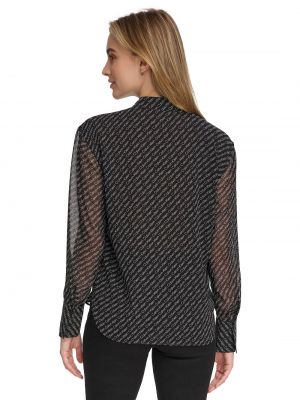 Блузка с принтом с v-образным вырезом Calvin Klein