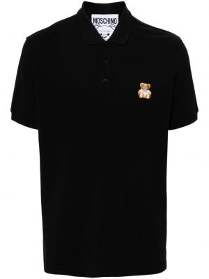 Kokvilnas polo krekls Moschino melns