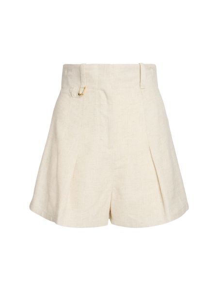 Linned shorts Jacquemus beige