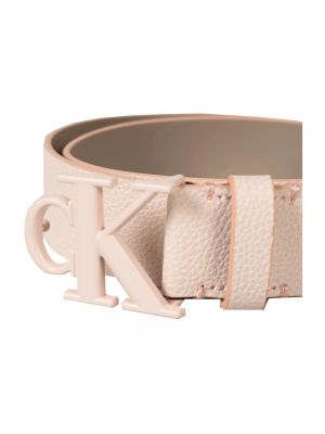 Cinturón de cuero con hebilla Calvin Klein rosa