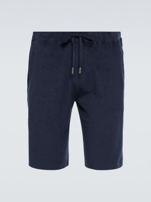 Shorts en coton Sunspel bleu