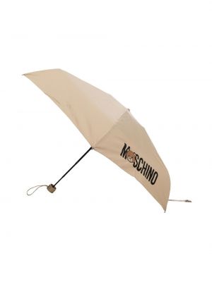 Regenschirm mit print Moschino beige