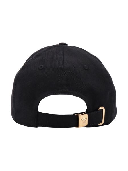 Gorra de algodón Versace negro