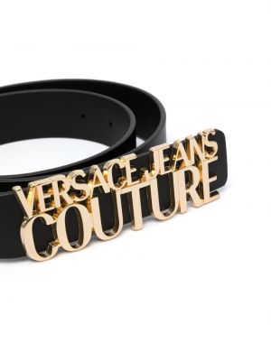 Iš natūralios odos diržas Versace Jeans Couture juoda