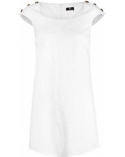 Vestido de encaje Elisabetta Franchi blanco