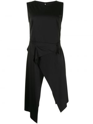 Asymetrické džerzej šaty Sulvam čierna