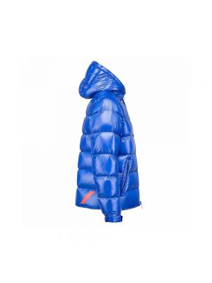 Pikowana kurtka puchowa z kapturem Afterlabel niebieska