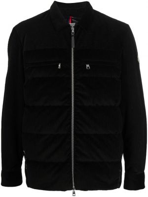 Bomber jakna iz rebrastega žameta Moncler črna