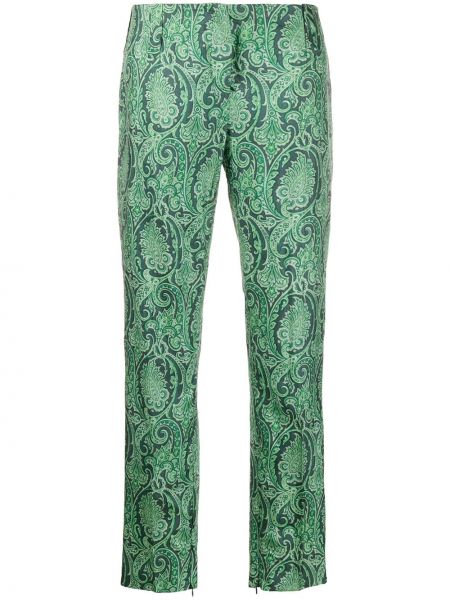Pantalones de cachemir con estampado con estampado de cachemira Dolce & Gabbana Pre-owned verde