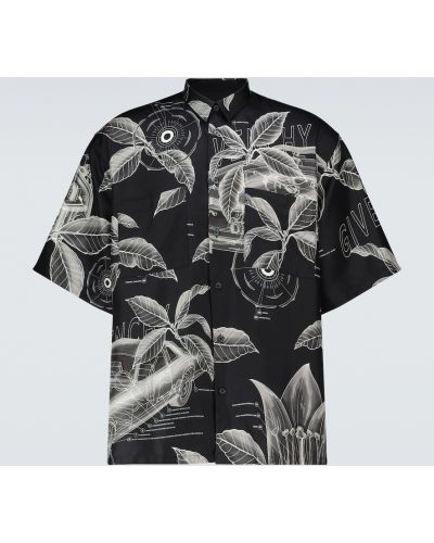 Koszula z jedwabiu Givenchy, сzarny