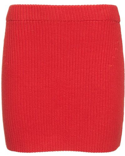 Bavlněné pletená sukně Simon Miller - červená