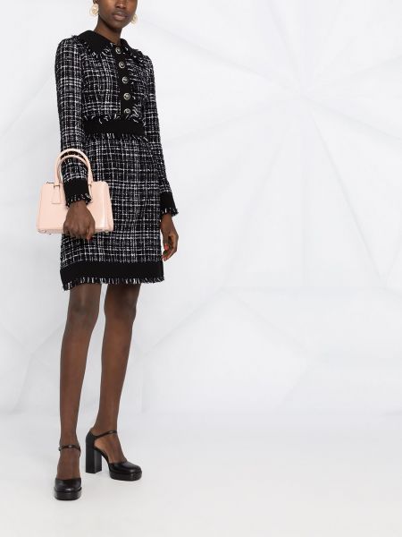 Mini vestido de tweed Dolce & Gabbana negro